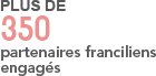 Plus de 350 partenaires franciliens engagés